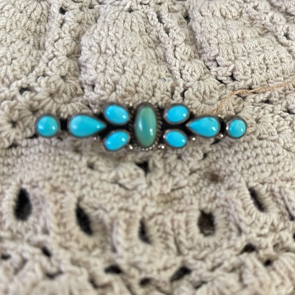 geneva apachito Jewelry - Geneva Apachito Navajo pin. Sterling and turquoise vintage with tag